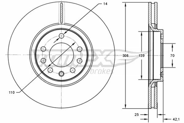 Brzdový kotouč TOMEX Brakes